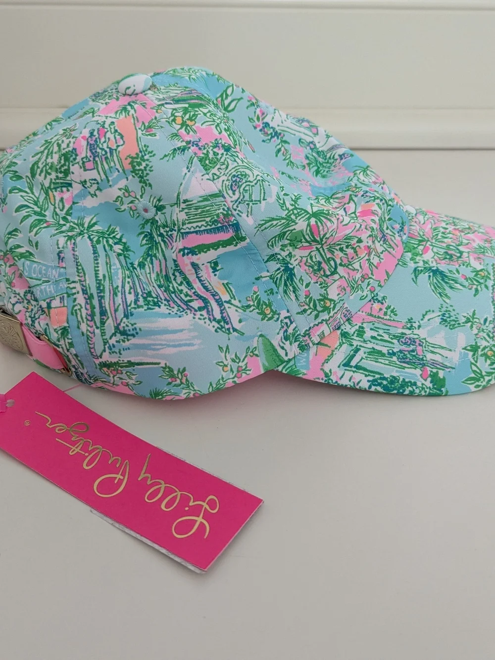 NWT! Lilly Pulitzer Run Around Hat In Lilly Loves Palm Beach